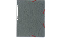 Exacompta Gummibandmappe A4 Grau 400 g/m²,3 Klappen,250 Blatt,Karton