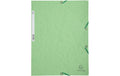 Exacompta Gummibandmappe A4 Lindgrün 400 g/m²,3 Klappen,250 Blatt,Karton