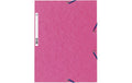 Exacompta, Gummibandmappe A4 Rosa, 250 Blat 400 g/m²,3 Klappen,250 Blatt,Karton