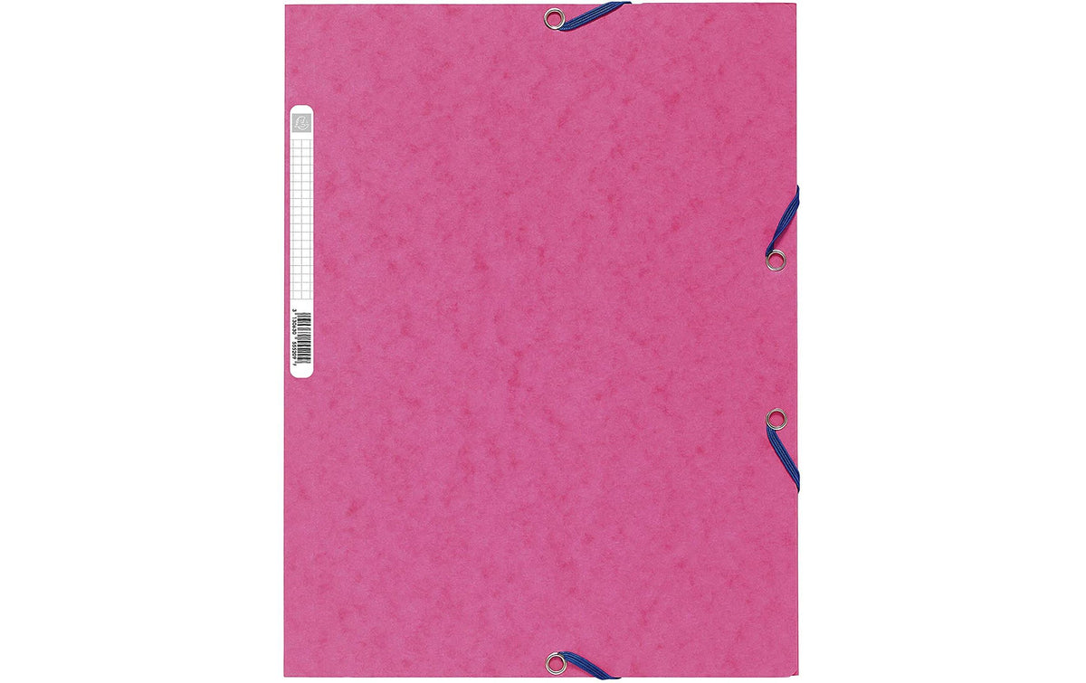 Exacompta, Gummibandmappe A4 Rosa, 250 Blat 400 g/m²,3 Klappen,250 Blatt,Karton