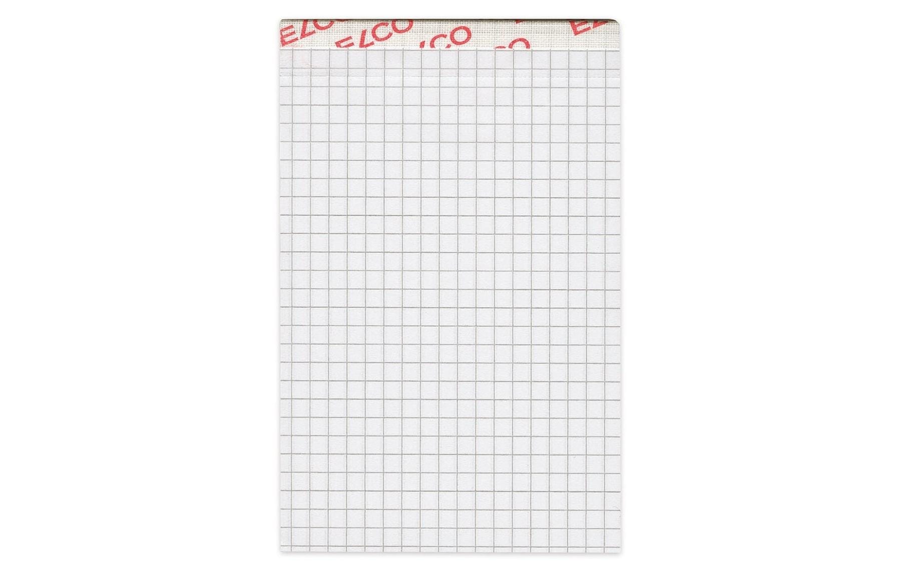 Elco Notizblock, A7, 5 Stück 4mm kariert, hochweiss, perforiert, 70gm2