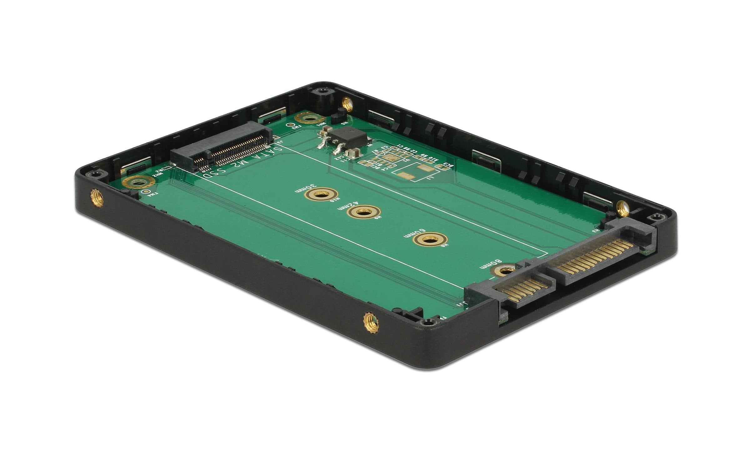 Delock M.2 zu SATA Adapter, 2.5" 7mm  Geh. Betrieb von M.2 SATA SSDs an SATA