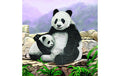 Crystal Art Card Panda 18x18 cm