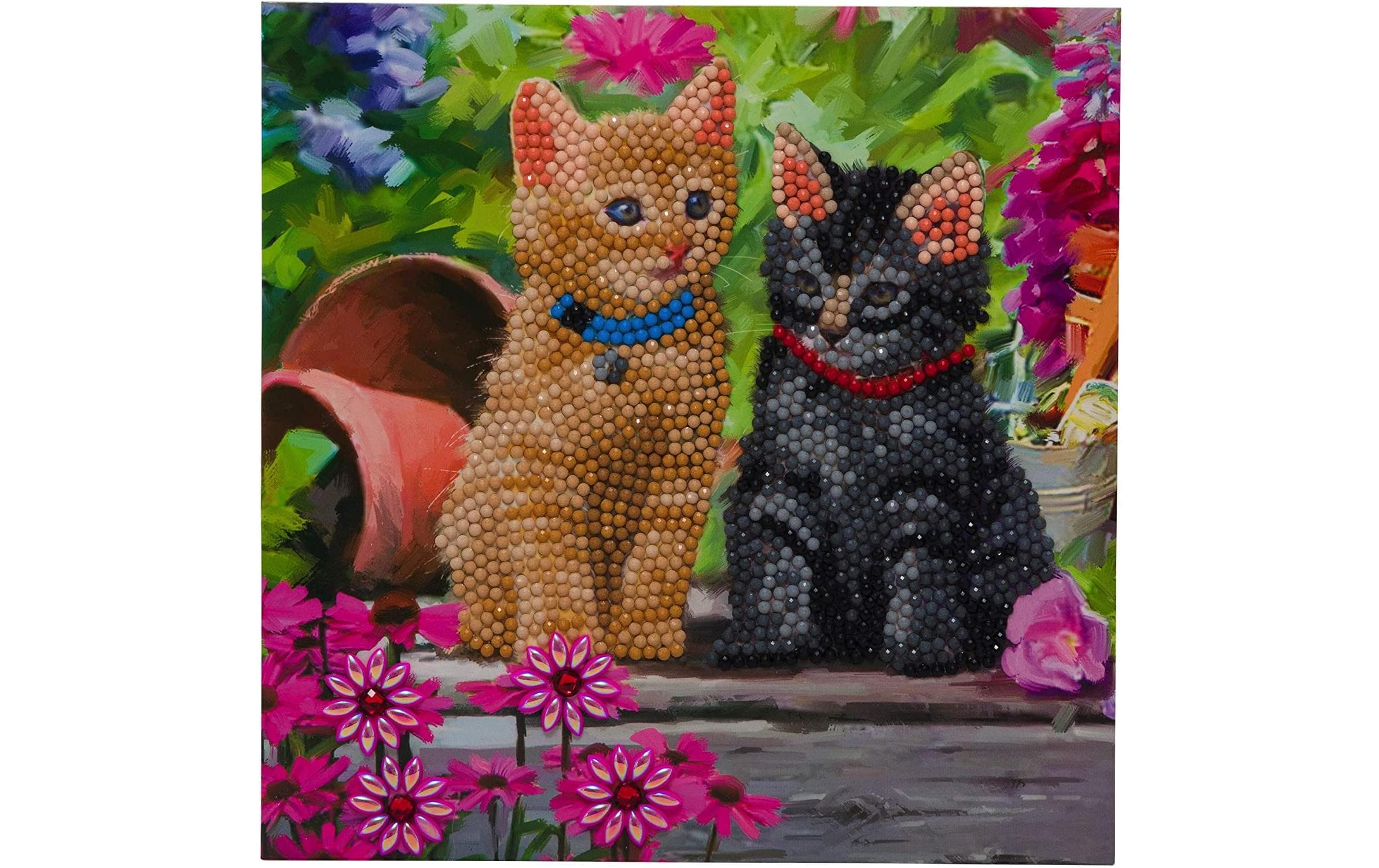 Crystal Art Card Cat Friends 18x18 cm