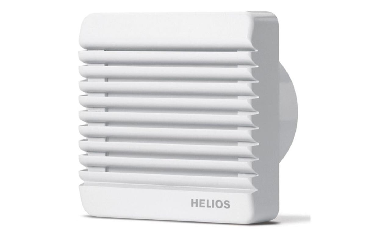 Helios Ventilator mit Nachlaufschalter IP45, 230V, 100mm, weiss