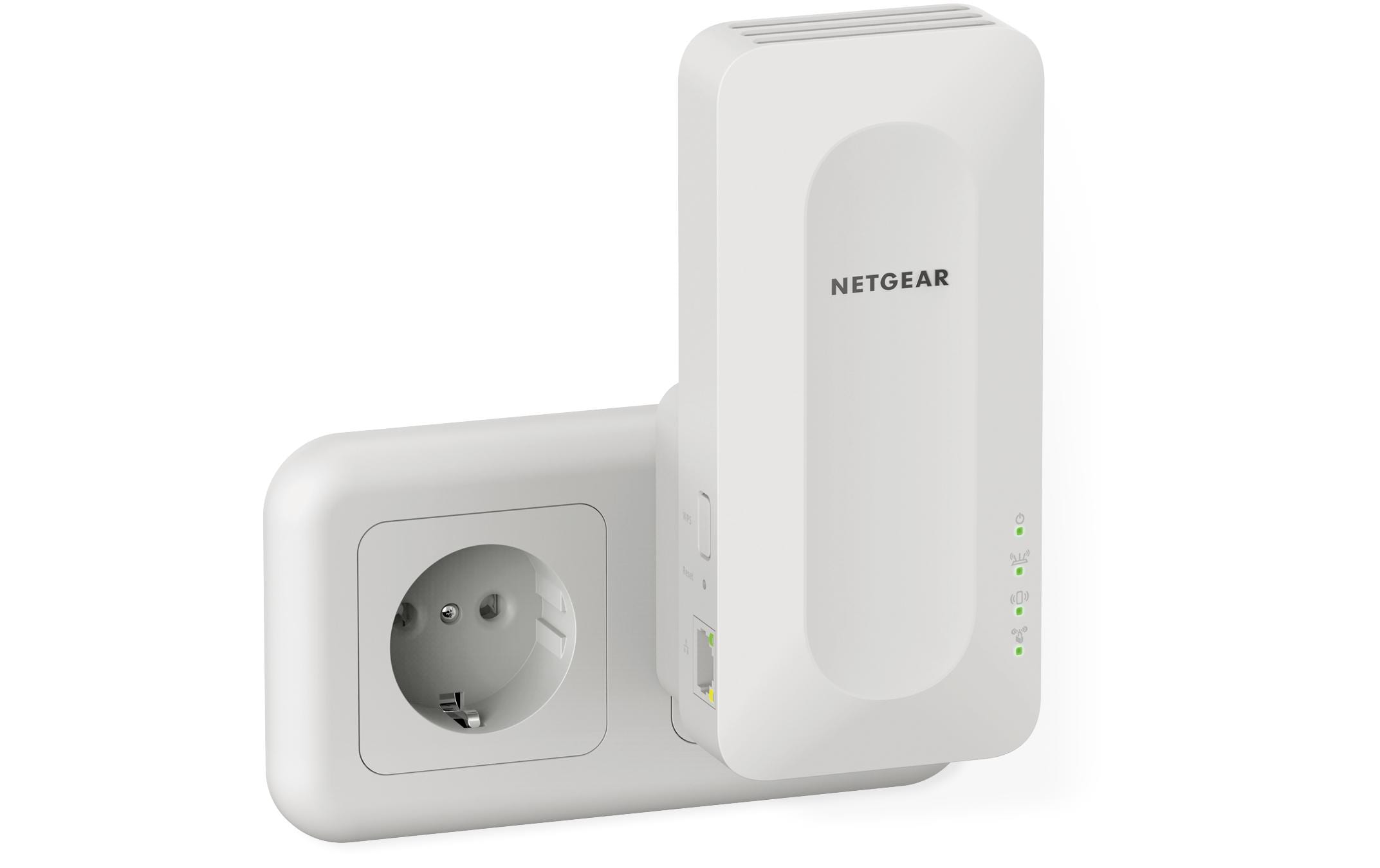 Netgear EAX15: AX1800 WLAN 6 Mesh Extender 4-Stream WiFi 6 Mesh Extender, weiss