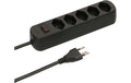 Max Hauri Steckdosenleiste Basic-Line V2 5xT13 schwarz mit Reset-Schalter Kinderschu