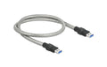 Delock USB3.2 Kabel, 50cm, A-A, Metalmantel USB3.2 Gen1, 5Gbps