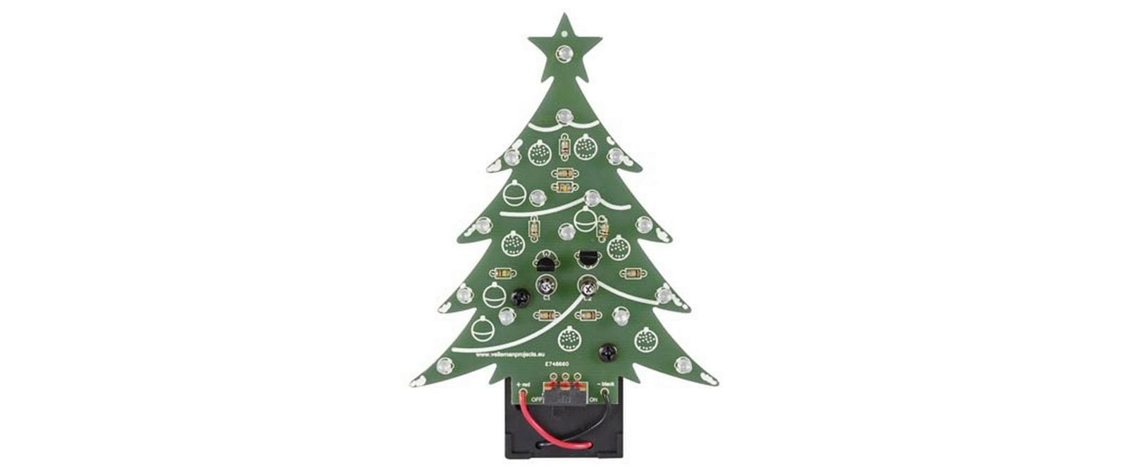 Whadda Christmas tree blue LED version with On/OFF switch