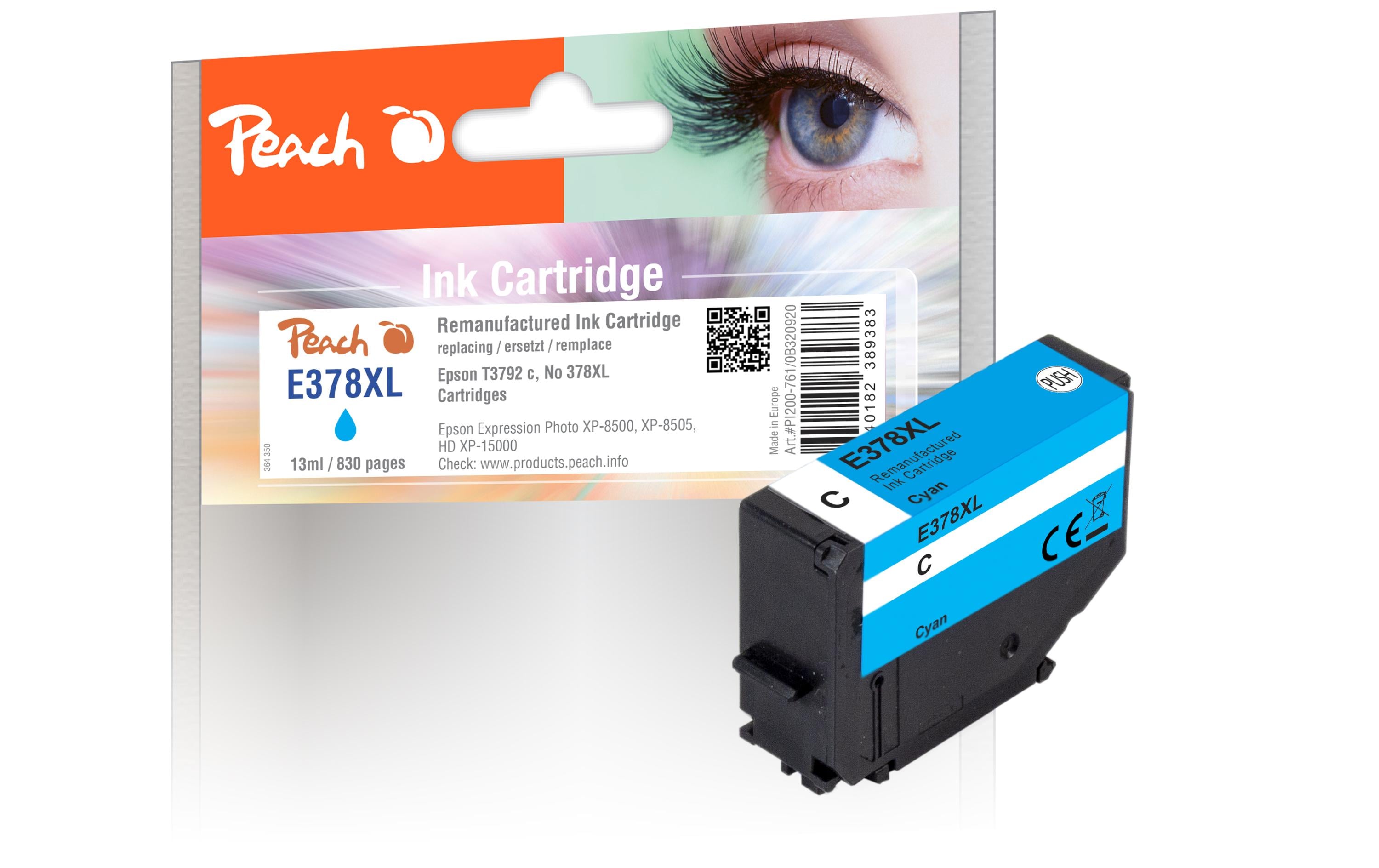 Peach Tinte Epson T3792, No 378XL 13 ml, cyan