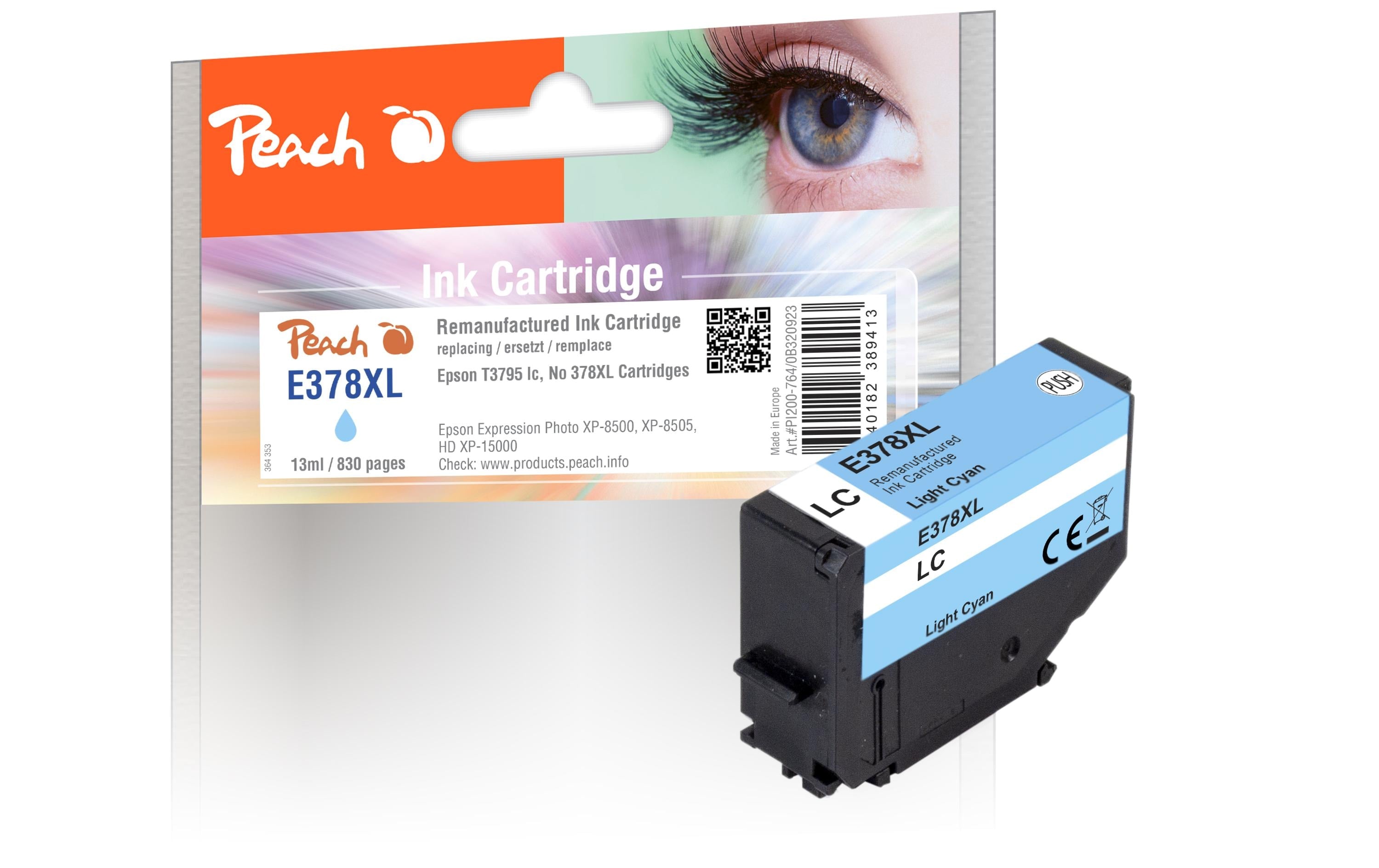 Peach Tinte Epson T3795, No 378XL 13 ml, cyan light