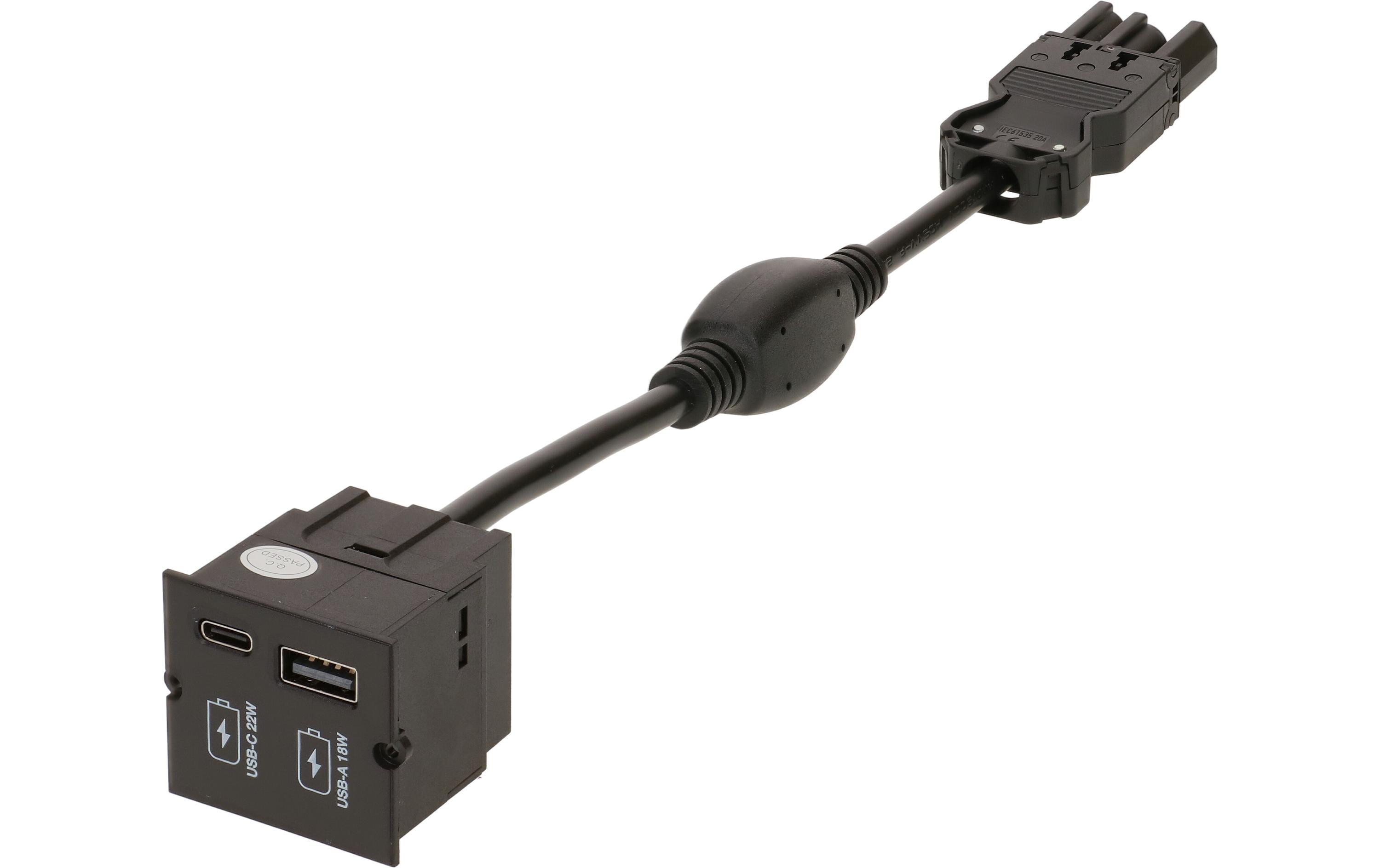 Bachmann Custom Modul, USB A/C Charger 1x USB-A Buchse 18W 1x USB-C Buchse 22W