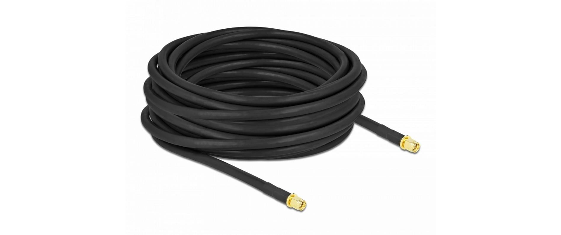 Delock LTE-Antennenkabel, 0.31dB/m SMA Stecker - SMA Stecker CFD300,10m