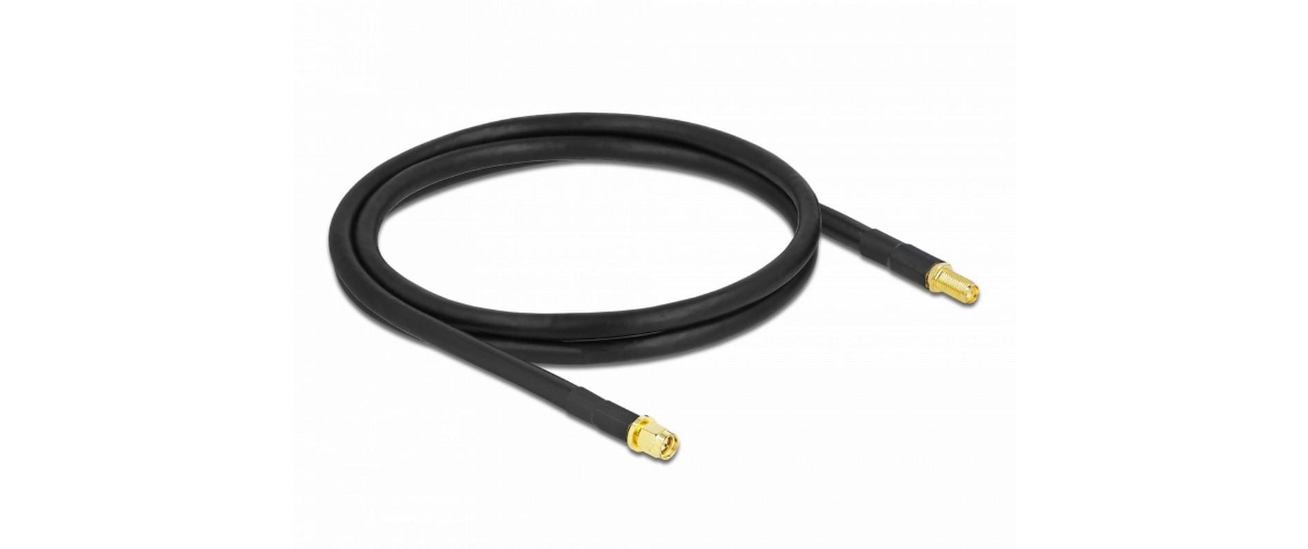 Delock LTE-Antennenkabel, 0.31dB/m SMA Stecker - SMA Buchse, CFD300, 0.9m