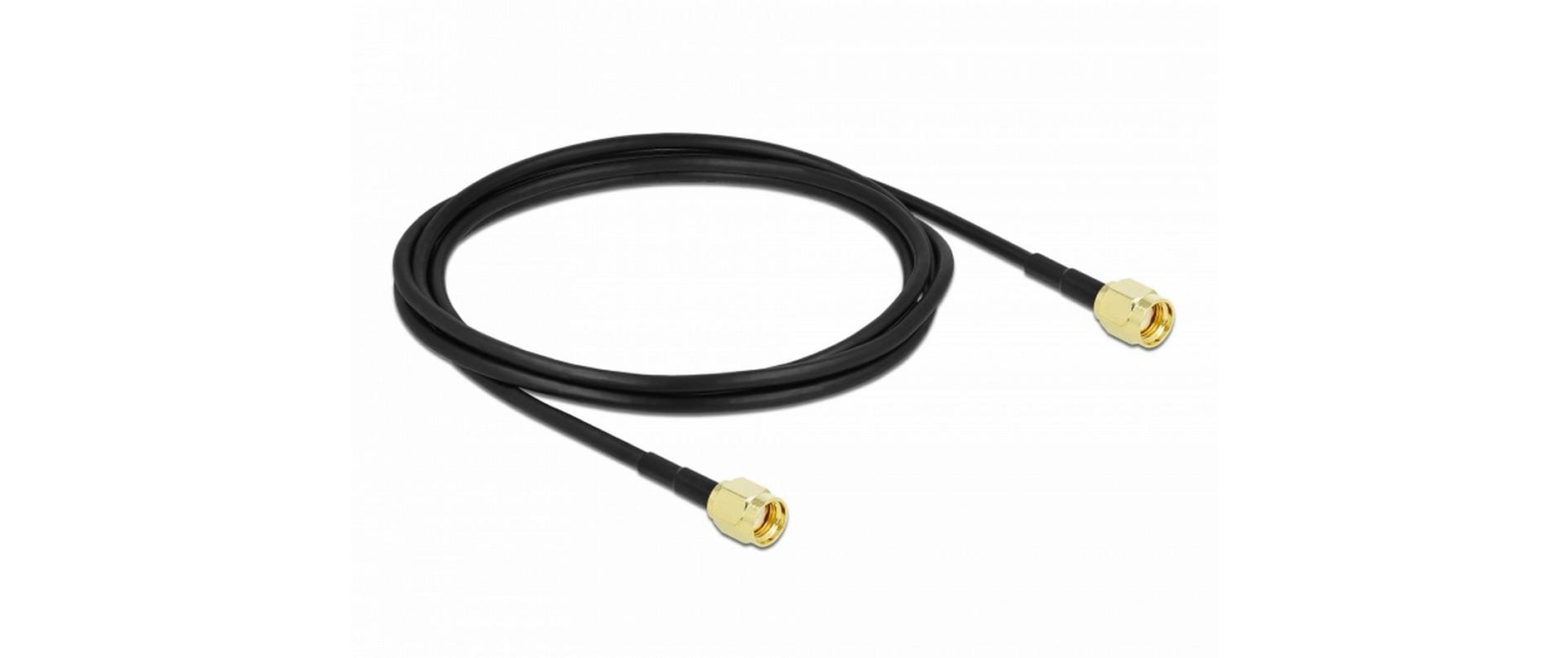 Delock WLAN-Antennenkabel, 0.99dB/m RP-SMA Stecker - RP-SMA Stecker CFD100, 2m