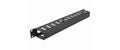 Delock Kabelmanagement Panel: Schwarz mit 2 Oeffnungen, 1HE, aus Metall