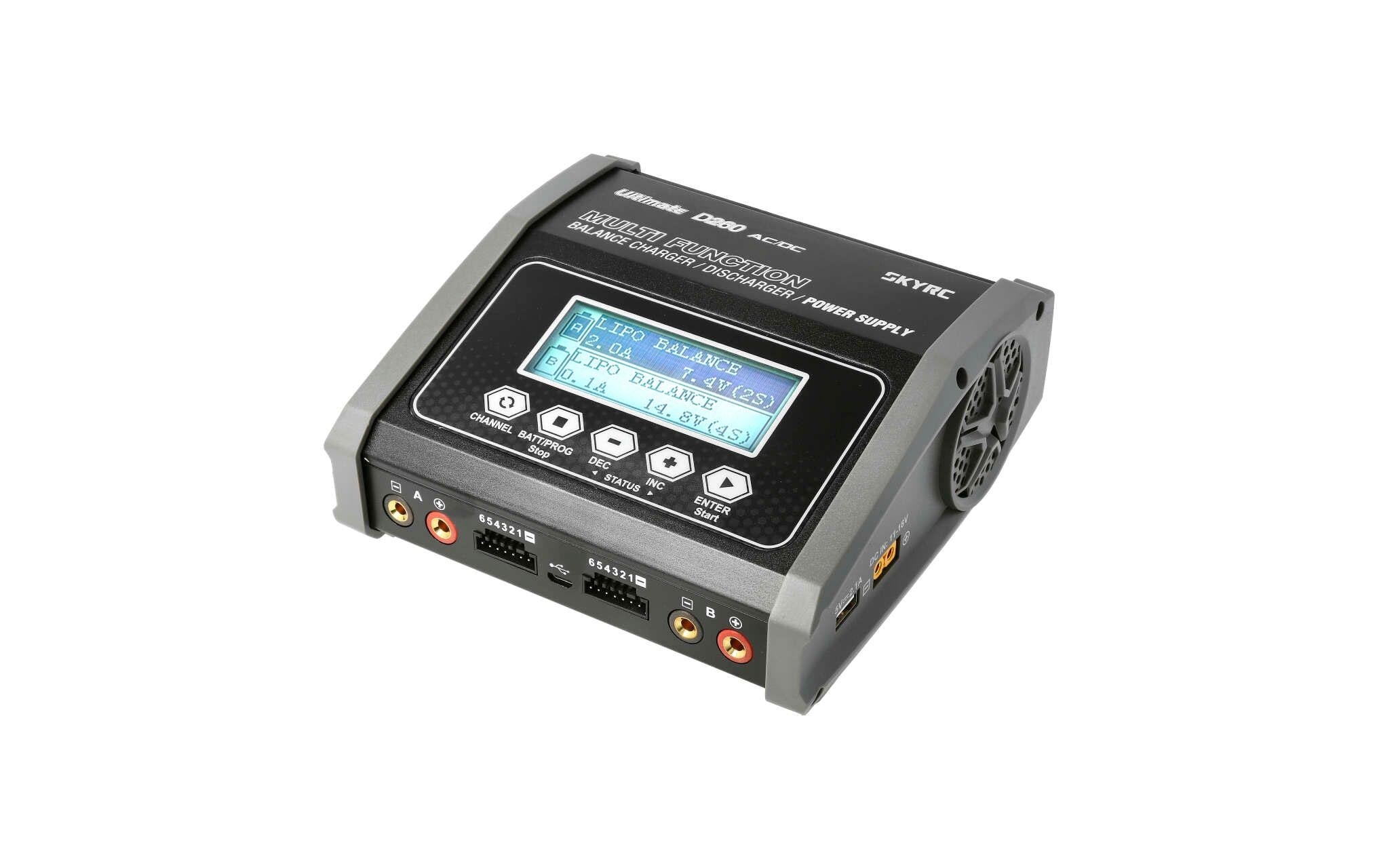 SkyRC D260 AC/DC 2x130W Zweikanal Ladegerät
