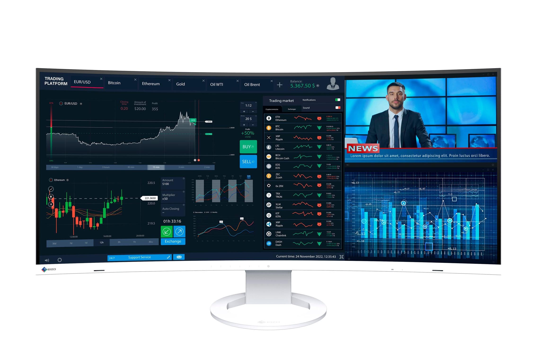 EIZO EV3895-Swiss Edition 37.5" weiss