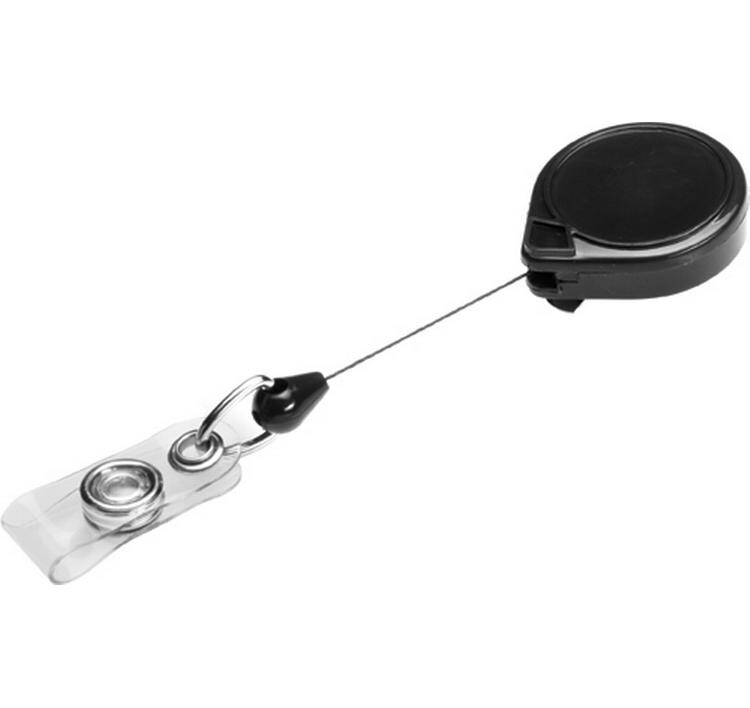 KEY-BAK Ausweishalter mit Gürtelclip für Badge, schwarz, 1 Stück