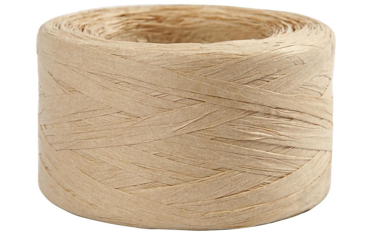 Creativ Company Papierband Raffiabast 100m, 7-8 mm, sand