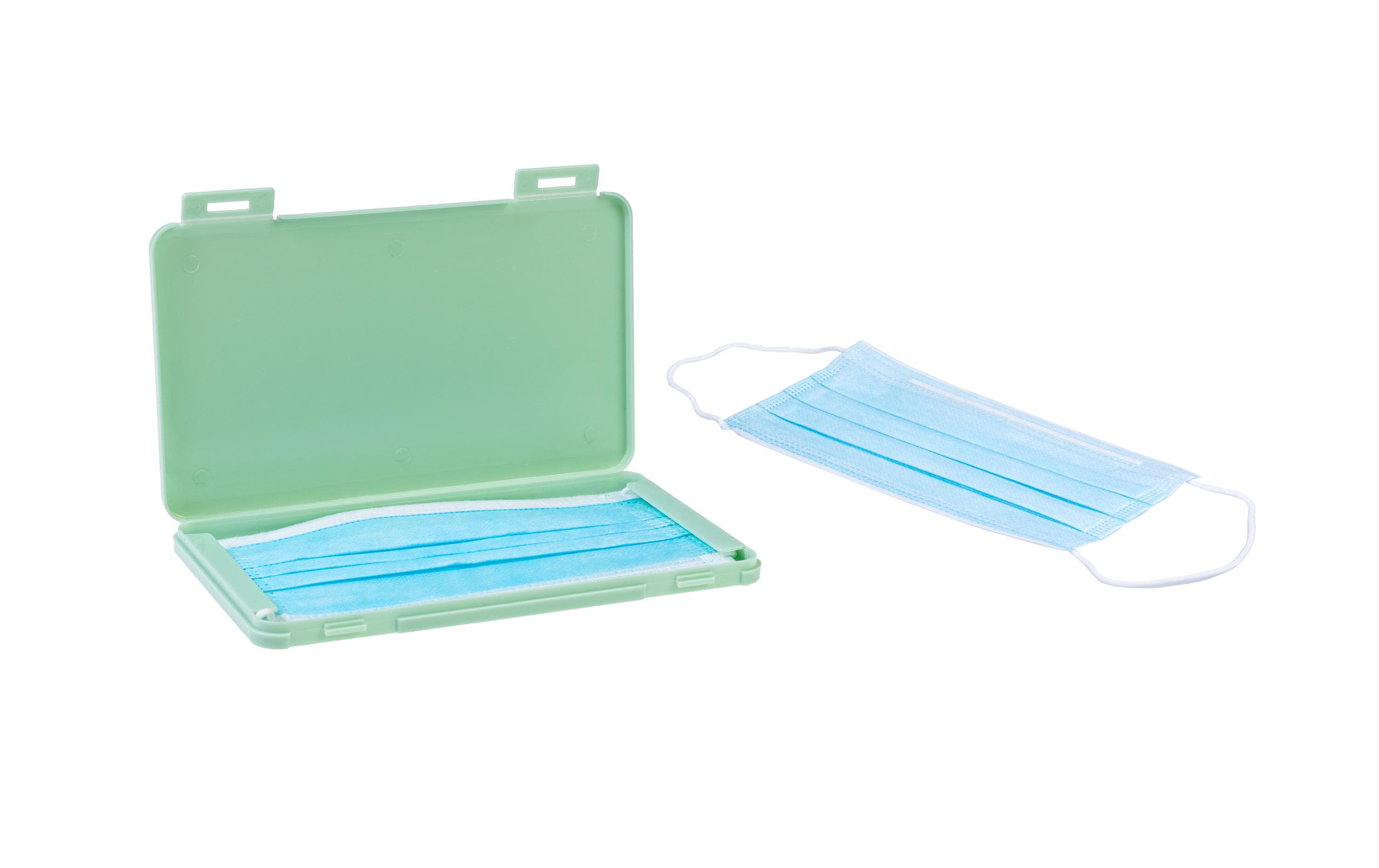 Maskenbox Rechteck 19x11x1.2 für Hygienemasken, grün