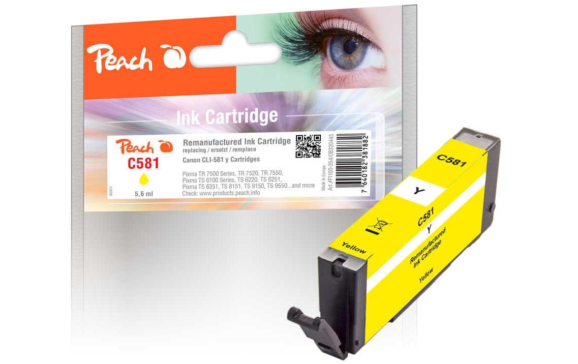 Peach Tinte Canon CLI-581, 2105C001 5.6 ml, yellow