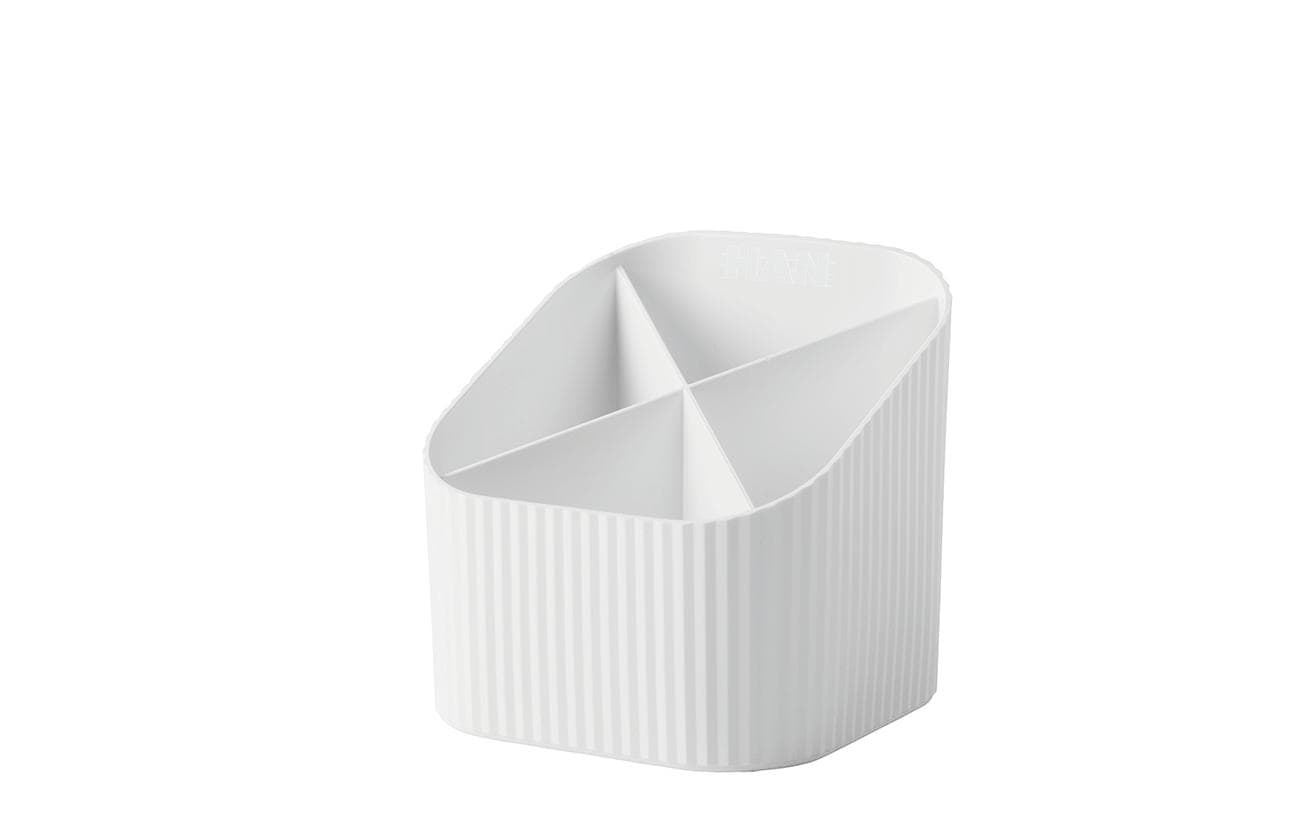 HAN Stifteköcher Re-LOOP 4 Fächer, recyceltes Material, weiss