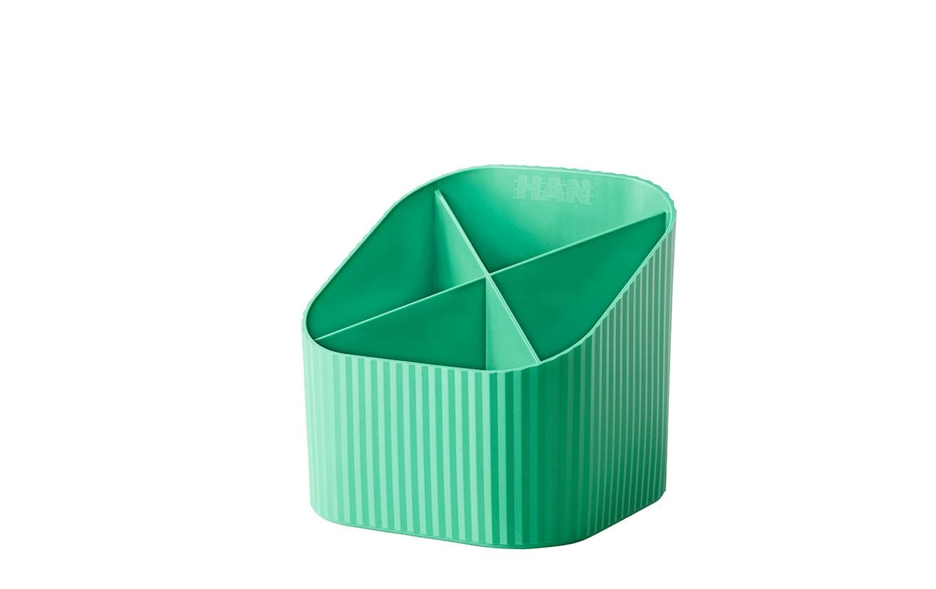 HAN Stifteköcher Re-LOOP 4 Fächer, recyceltes Material, jade grün