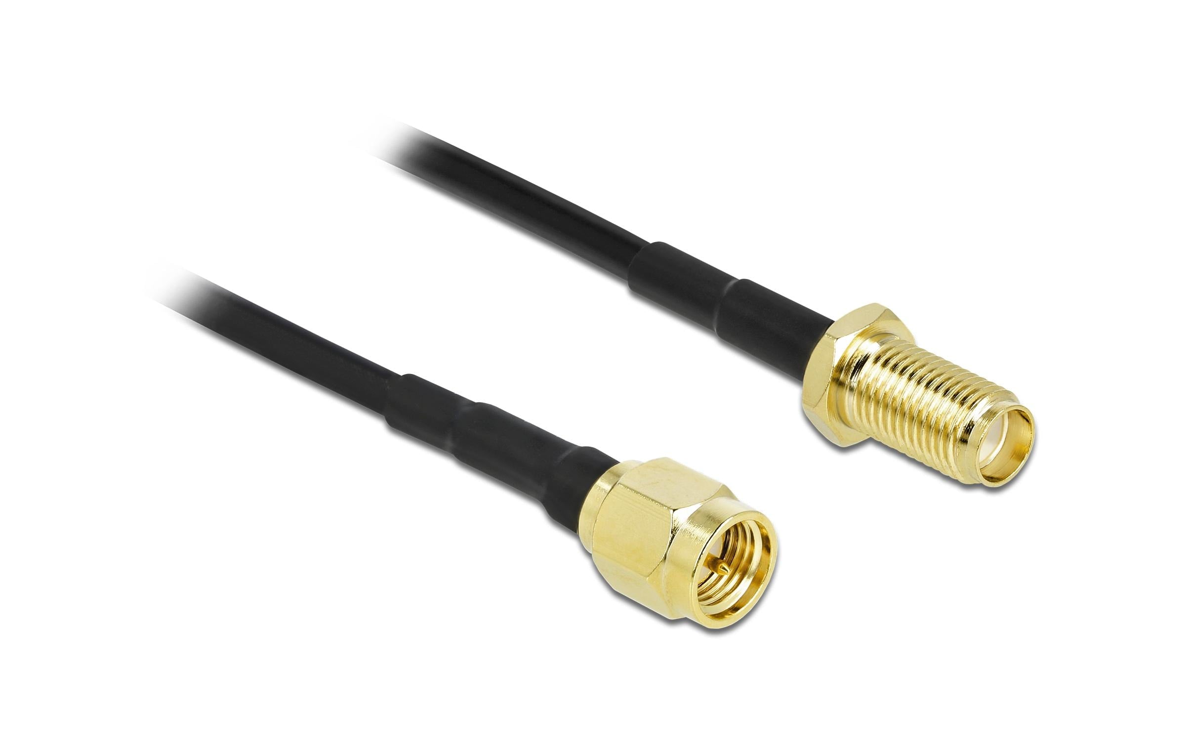 Delock Low-Loss LTE-Antennenkabel, 0.99dB/m SMA Stecker - SMA Buchse, LMR/CFD100, 2m