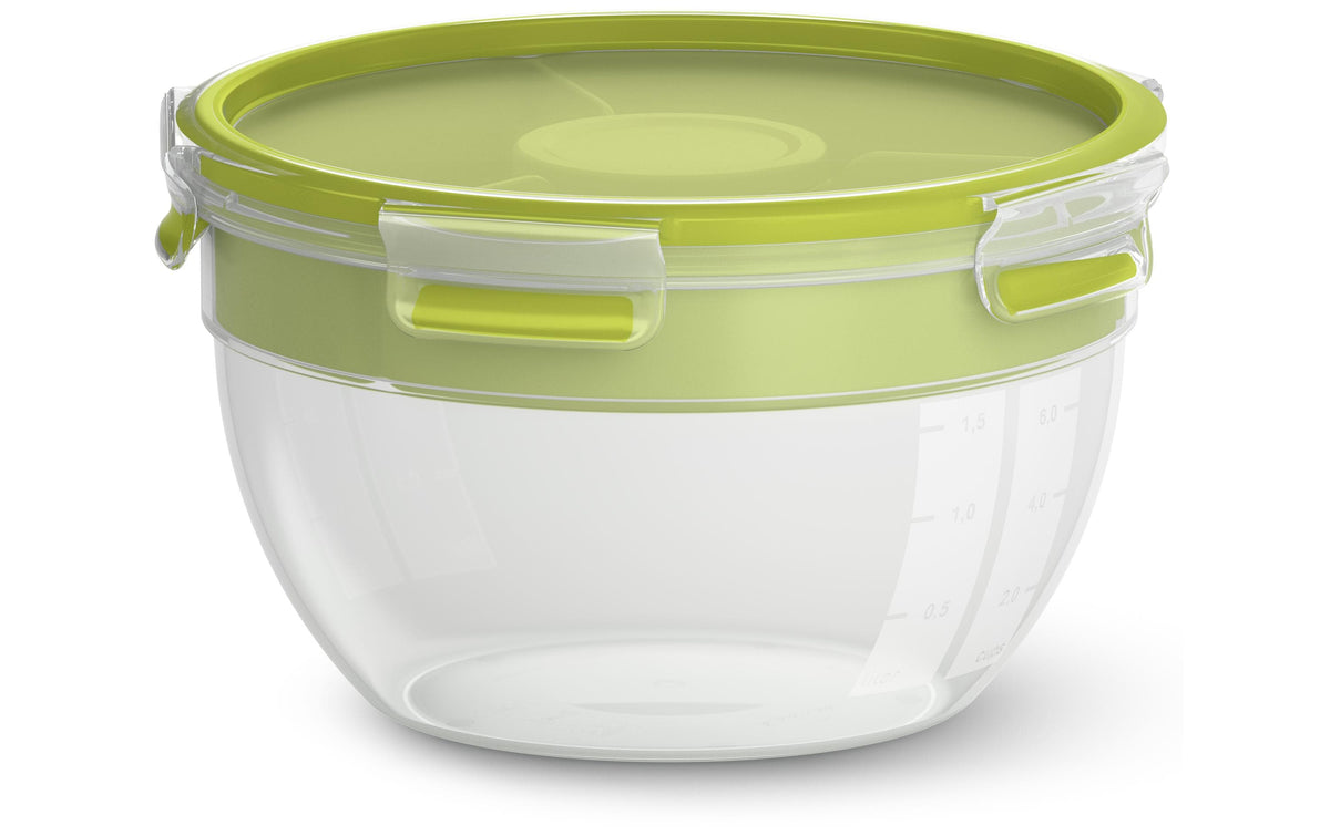 Emsa Clip&Go Salatbox XL 2.6 L rund inkl. Beilagen & Dressingbox