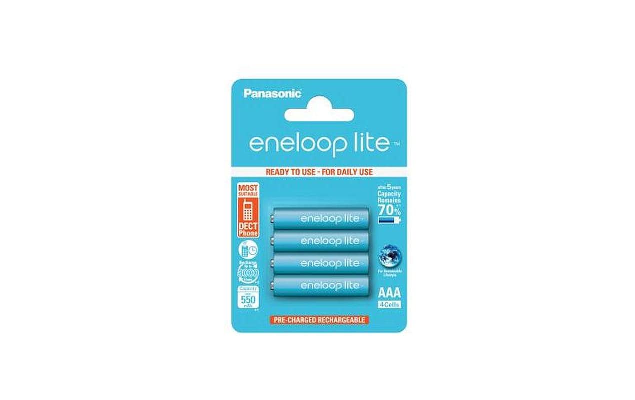 Panasonic eneloop lite BK-4LCCE/4BE 4er Pack AAA, 550mAh, 1.2V, vorgeladen,