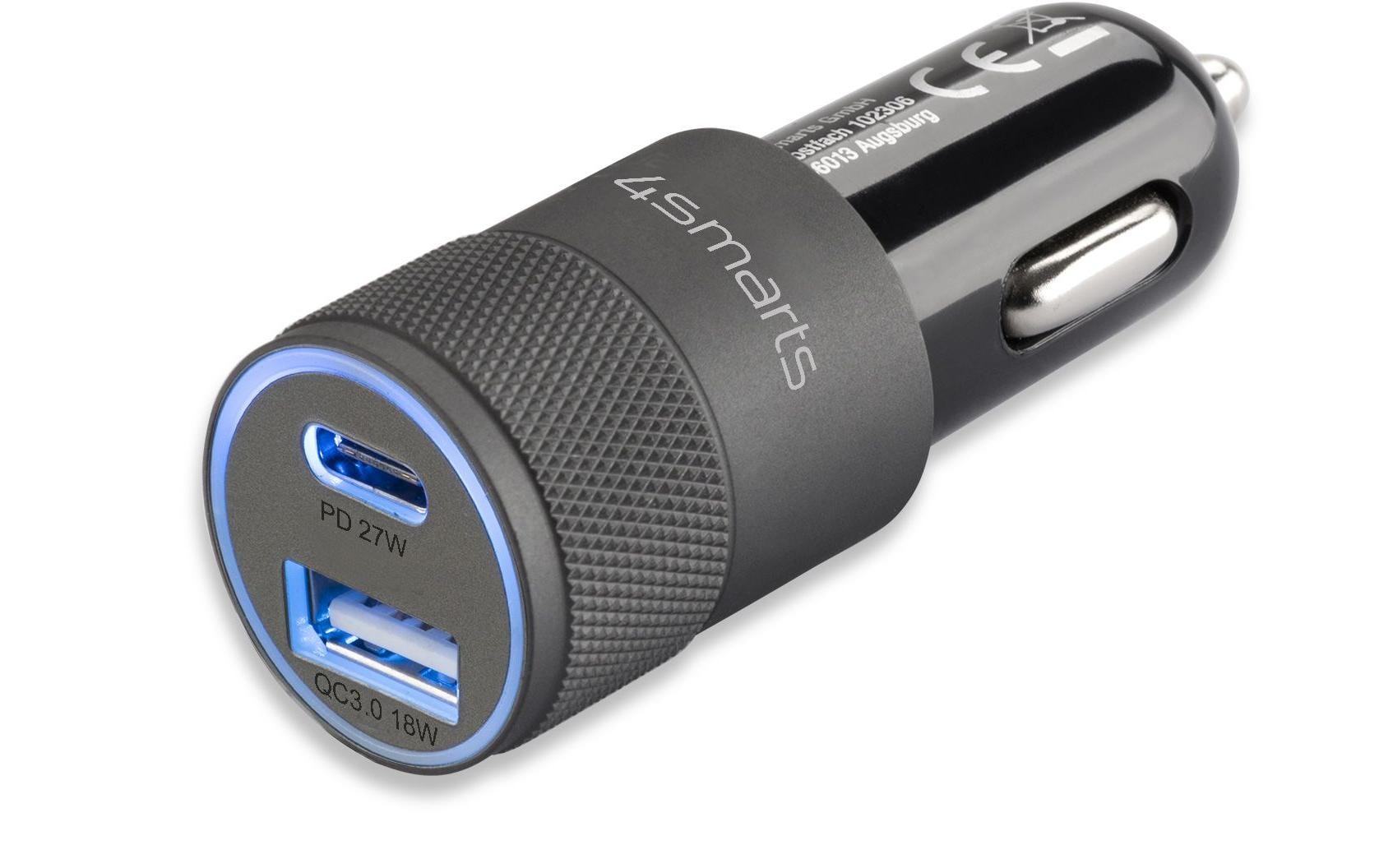 4smarts Kfz-Ladegerät Rapid Quick Charge+PD 27W
