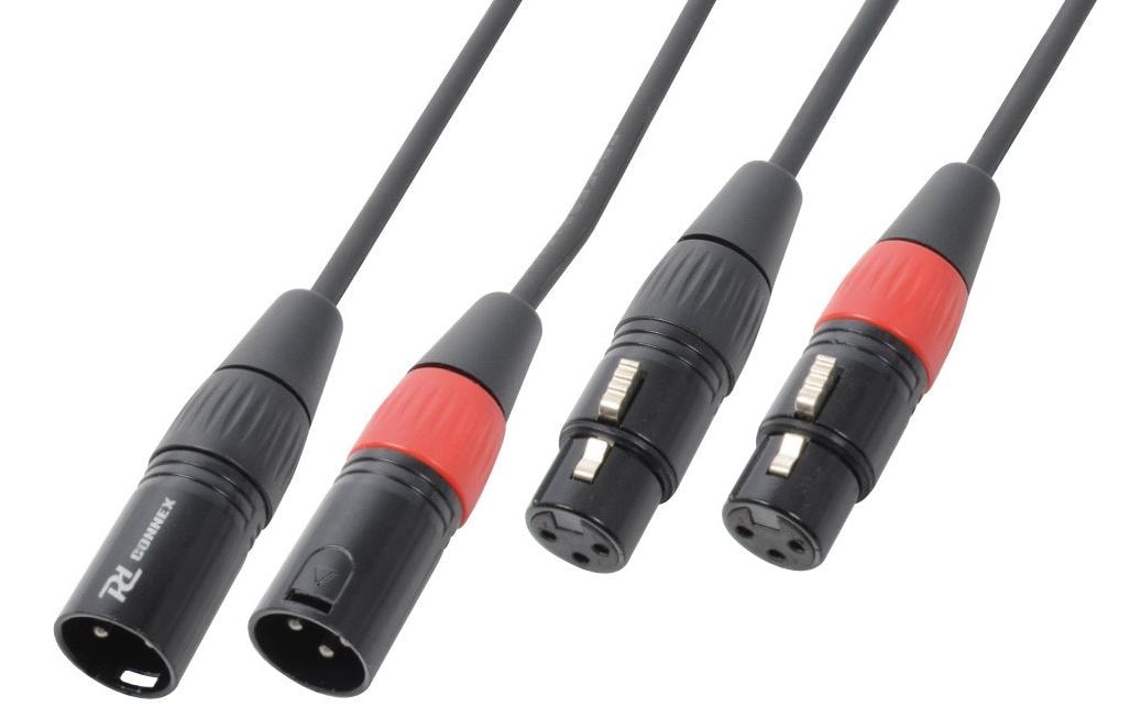 PD Connex CX60-6 Audiokabel 2x XLRm - 2x XLRf, 6m