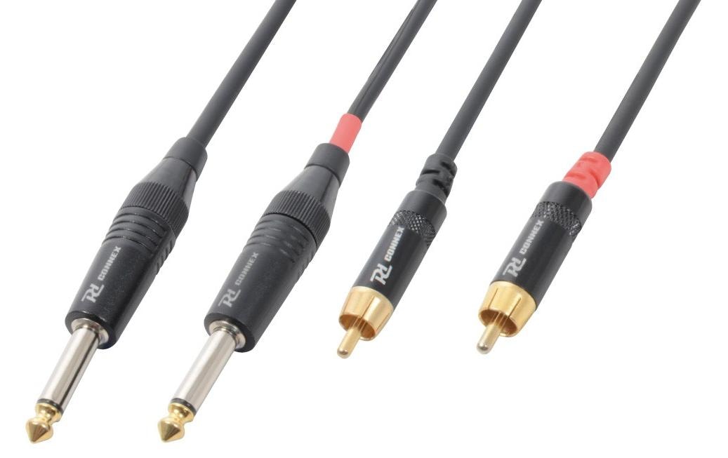 PD Connex CX74-1 Audiokabel 2x 6.3 Klinke - 2x Cinch, 1.5m
