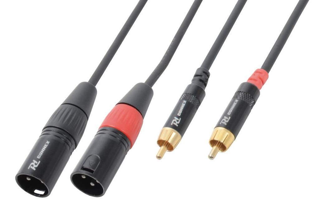 PD Connex CX66-3 Audiokabel 2x XLRm - 2x Cinch, mono, 3m