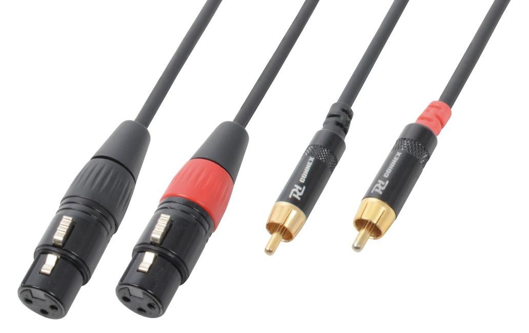 PD Connex CX68-6 Audiokabel 2x XLRf - 2x Cinch, mono, 6m