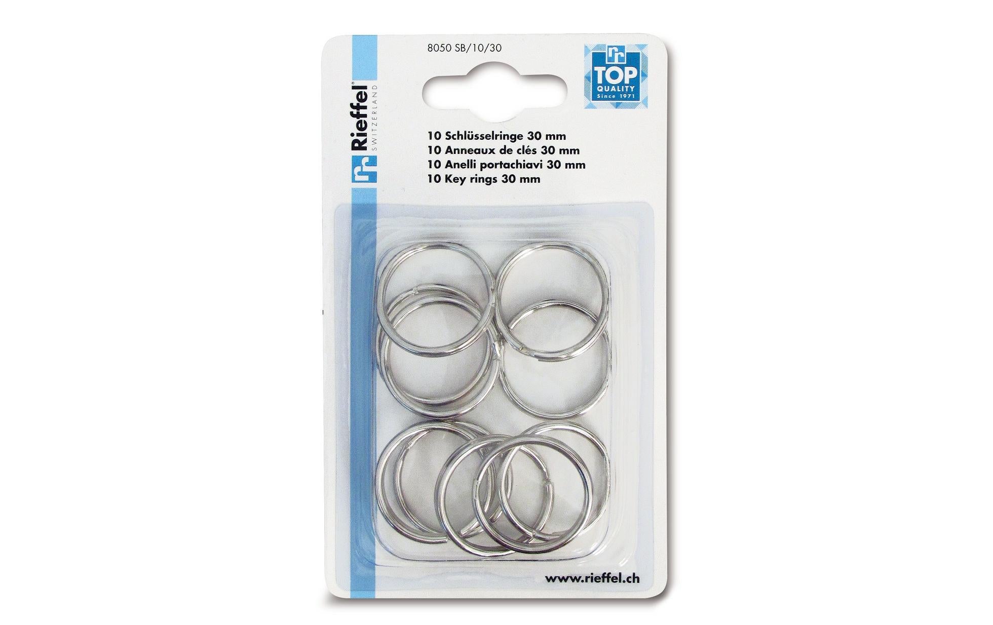 Rieffel Schlüsselringe 30 mm 10 Stück