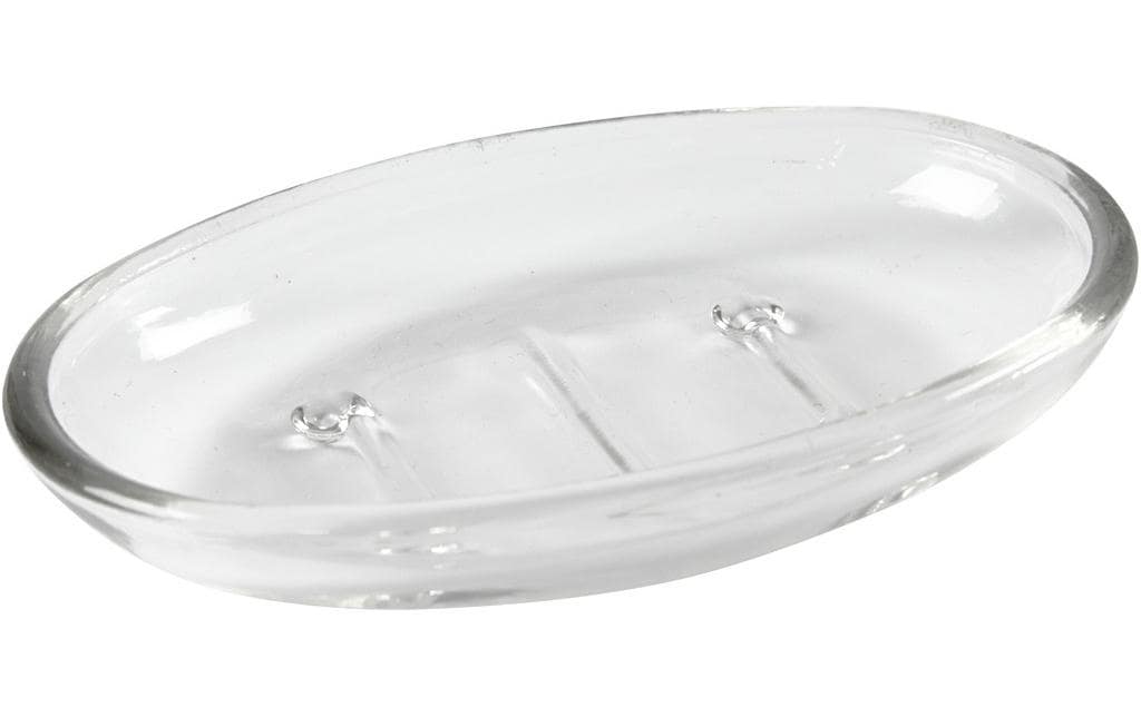 Creativ Company Seifenschale Klarglas, 9.5 x 3 x 15 cm