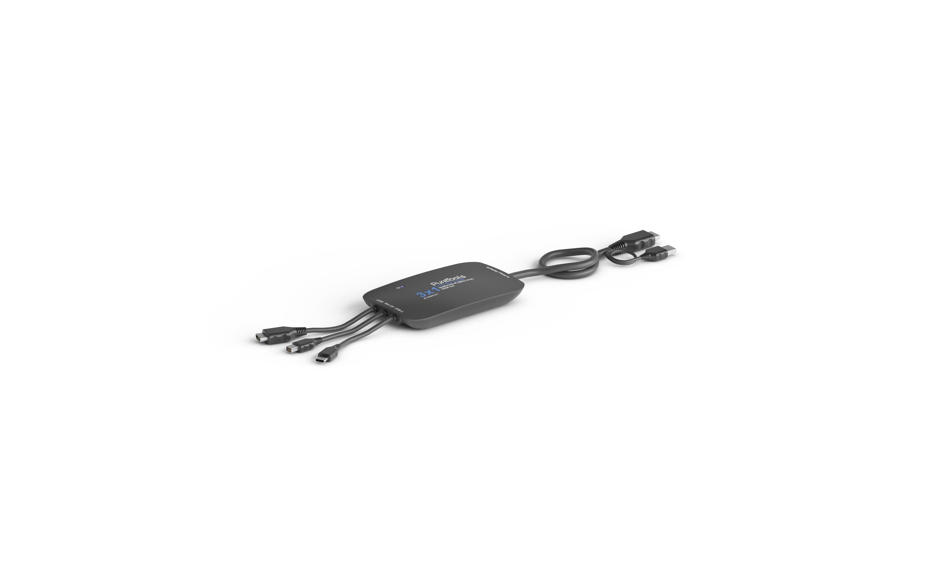 PureTools PT-PSW-31I Pres. Switch 3x1, HDMI/USB-C/mDP >HDMI, 4K