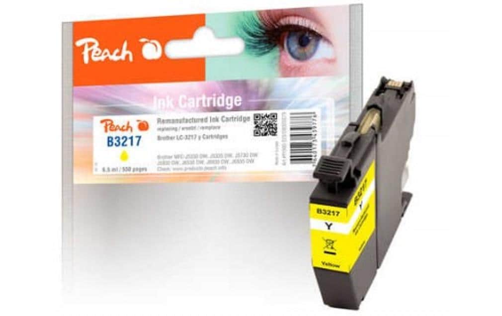 Peach Tinte Brother LC-3217 6.5 ml, yellow