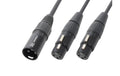 PD Connex CX142 Y-Kabel XLRm - 2x XLRf, 0.5m