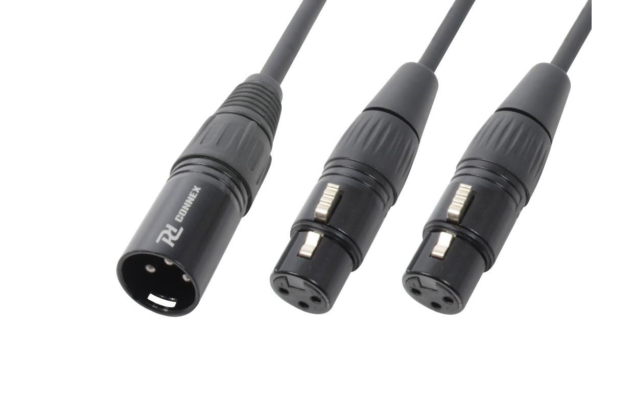 PD Connex CX142 Y-Kabel XLRm - 2x XLRf, 0.5m