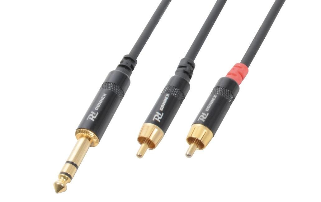 PD Connex CX84-3 Audiokabel 6.3 Klinke - 2x Cinch, 3m