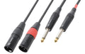 PD Connex CX64-01 Audiokabel 2x XLRm - 2x 6.3 Klinke, 0.15m
