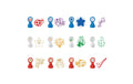 COLOP Motivational Stamp Design Mix 12 Stk. 12 Stempel m. 12versch. Abdrucken und Farbe