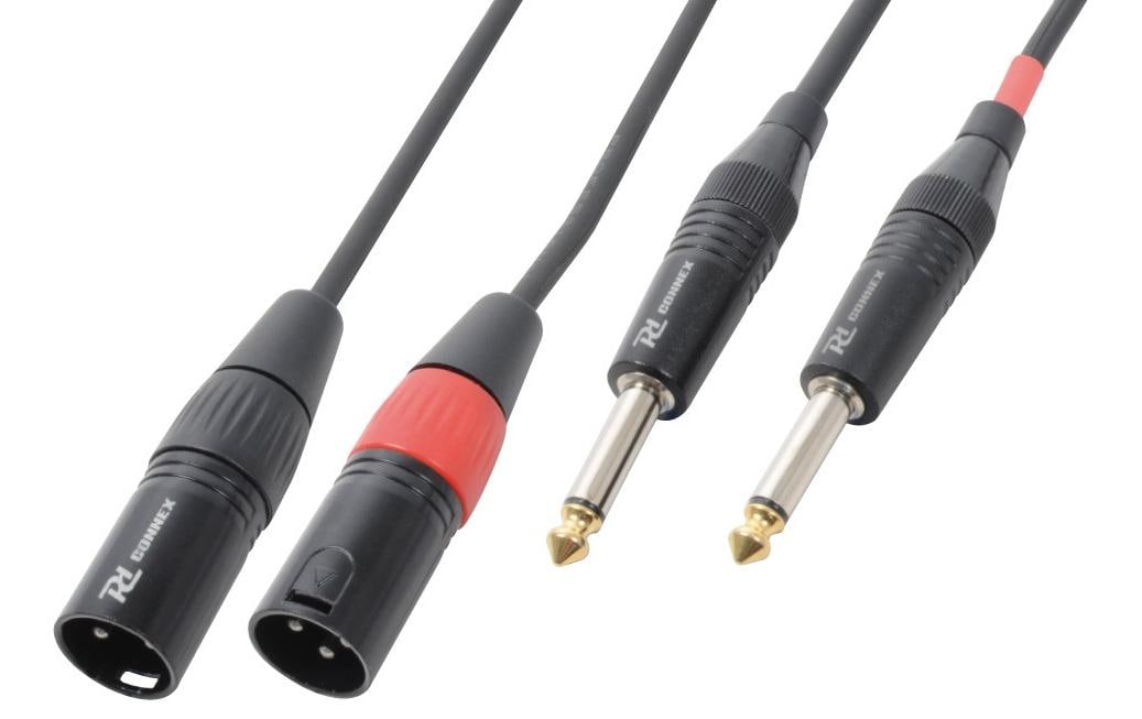 PD Connex CX64-1 Audiokabel 2x XLRm - 2x 6.3 Klinke, 1.5m