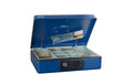 Rieffel Geldkasette mit Münzfach 30x23x8.6cm, blau