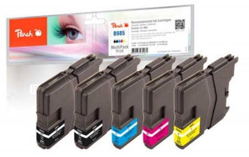 Peach Tinte Brother LC-985 Multi+ 2x15 3x8,1 ml, 2xbk, c, m, y
