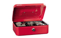 Rieffel Geldkasette mit Münzfach 20.7x15.7x7.7cm, rot