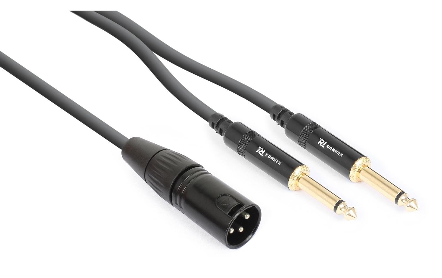PD Connex CX56-3 A. Kabel XLRm - 2x 6.3 Klinkenstecker, 3m